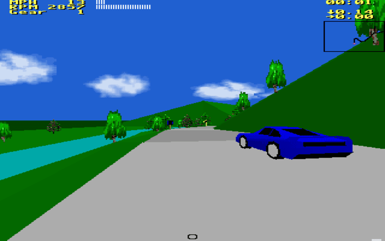 Gameplay screen of Car and Driver (6/8) Gameplay screen of Car and Driver (6/8)
