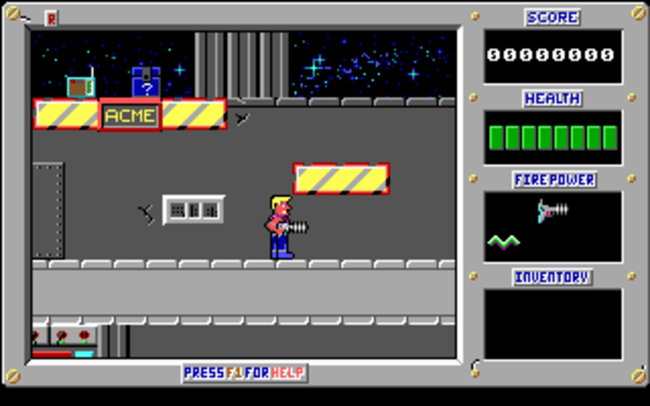 Gameplay screen of Duke Nukum: Episode 1 - Shrapnel City (1/8) Gameplay screen of Duke Nukum: Episode 1 - Shrapnel City (1/8)