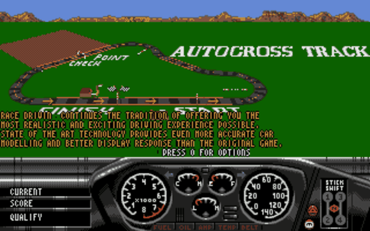 Gameplay screen of Race Drivin' (1/8) Gameplay screen of Race Drivin' (1/8)