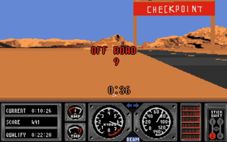 Gameplay screen of Race Drivin' (2/8) Gameplay screen of Race Drivin' (2/8)