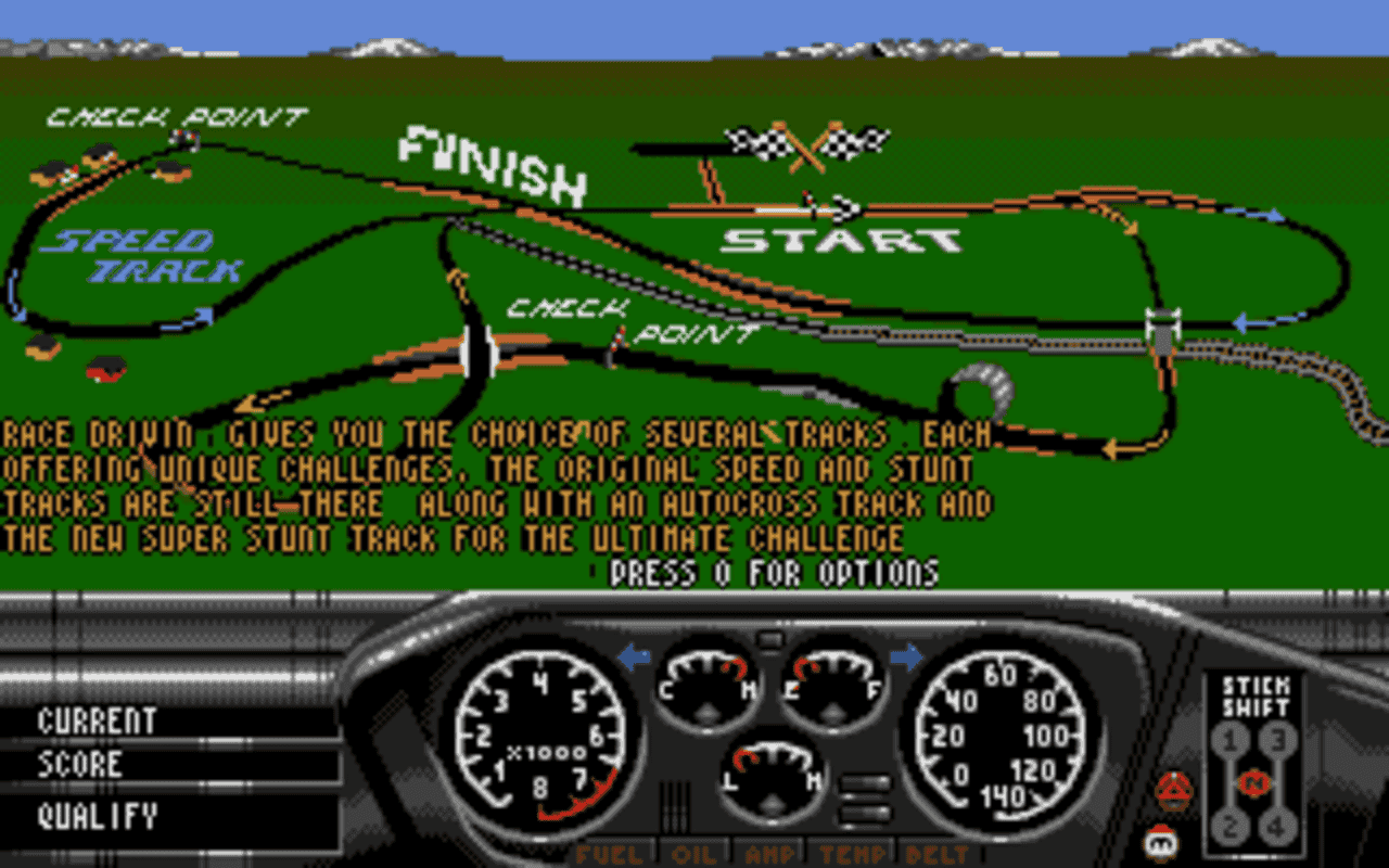 Gameplay screen of Race Drivin' (7/8) Gameplay screen of Race Drivin' (7/8)