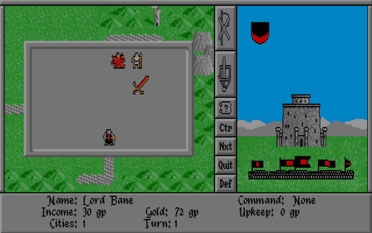 Gameplay screen of Warlords (2/8) Gameplay screen of Warlords (2/8)