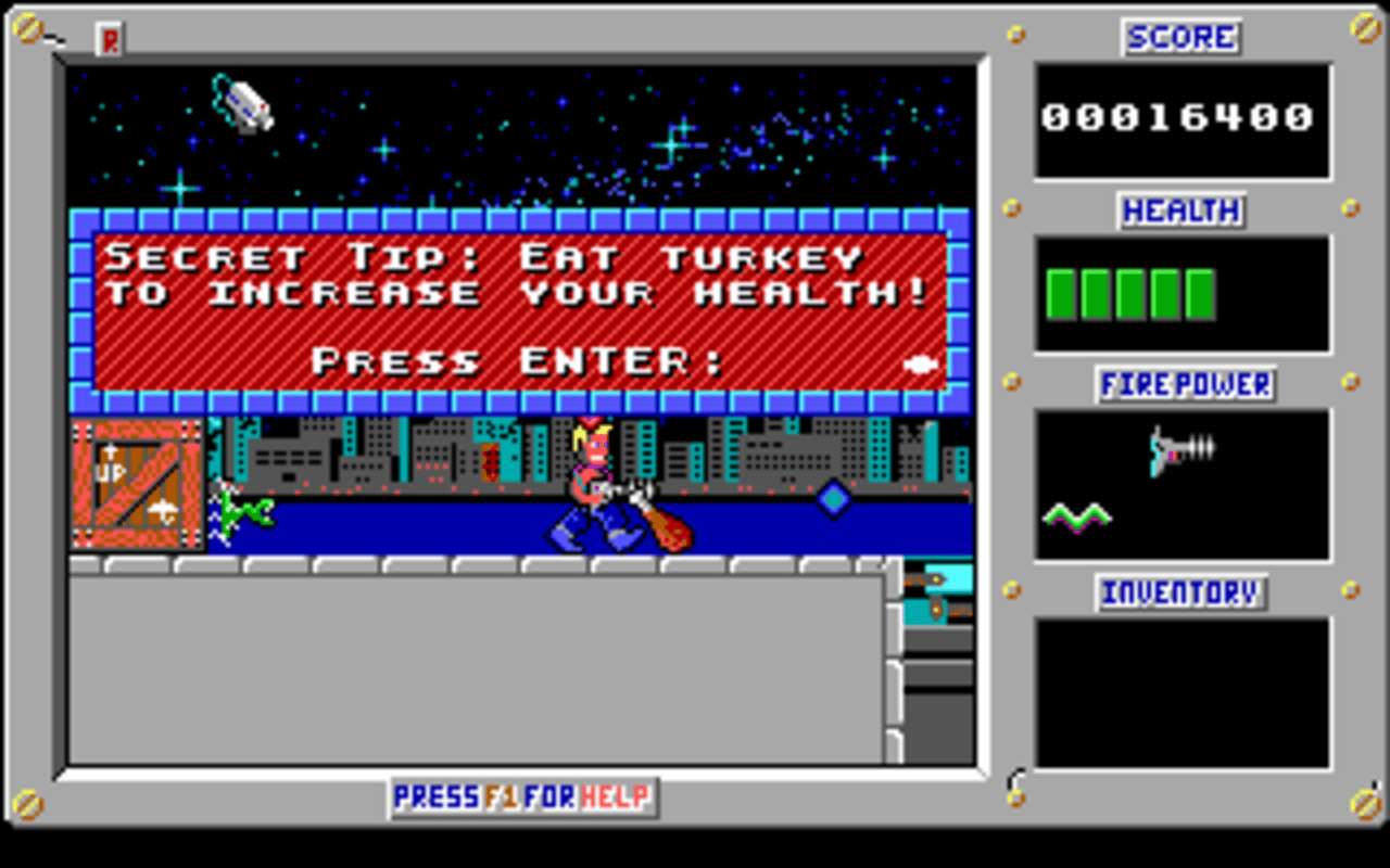 Gameplay screen of Duke Nukum: Episode 1 - Shrapnel City (3/8) Gameplay screen of Duke Nukum: Episode 1 - Shrapnel City (3/8)