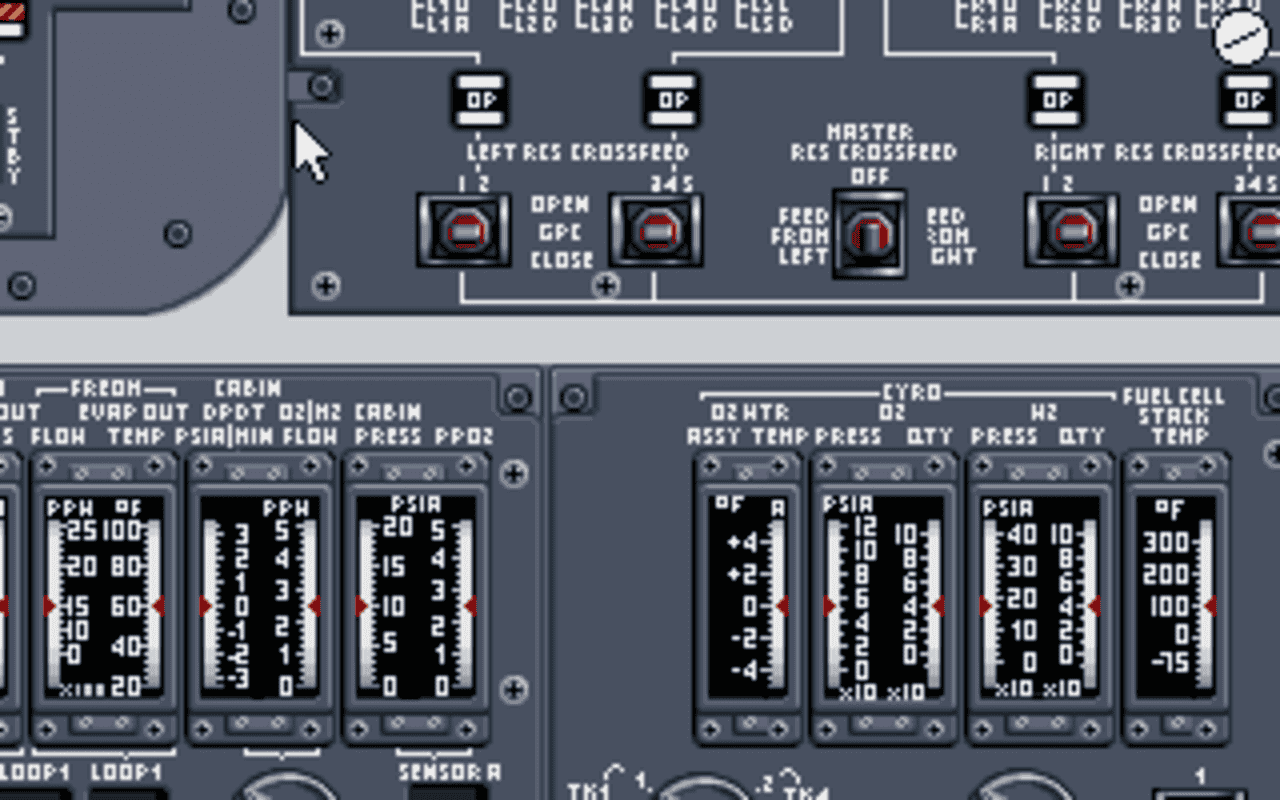 Gameplay screen of Shuttle: The Space Flight Simulator (5/8) Gameplay screen of Shuttle: The Space Flight Simulator (5/8)