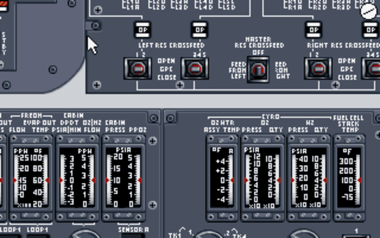Gameplay screen of Shuttle: The Space Flight Simulator (5/8) Gameplay screen of Shuttle: The Space Flight Simulator (5/8)
