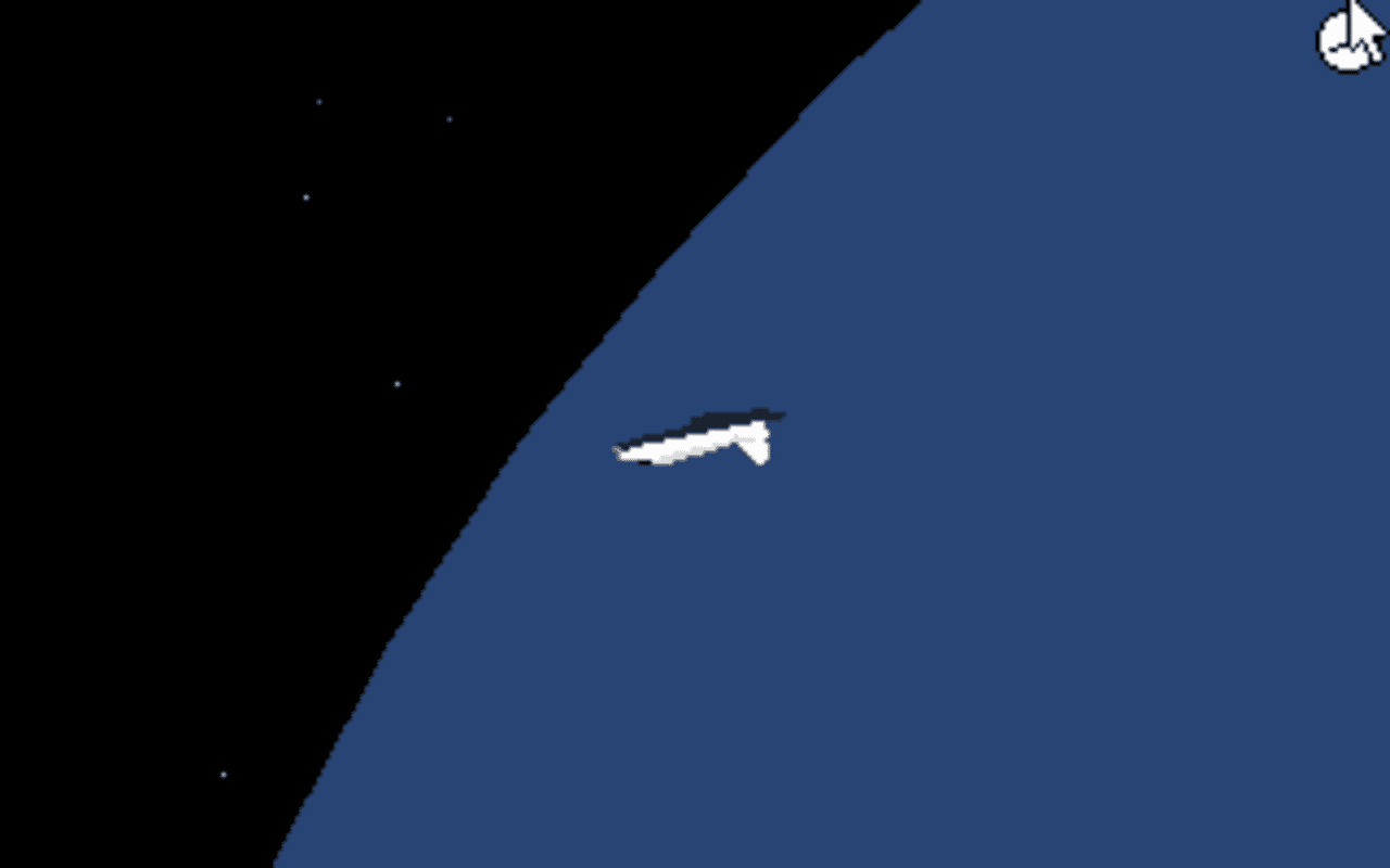 Gameplay screen of Shuttle: The Space Flight Simulator (7/8) Gameplay screen of Shuttle: The Space Flight Simulator (7/8)