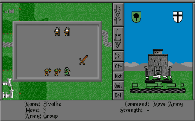 Gameplay screen of Warlords (7/8) Gameplay screen of Warlords (7/8)