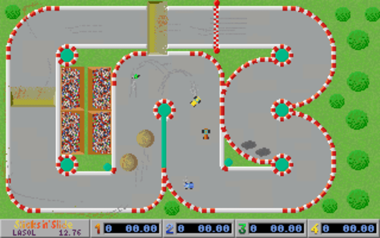 Gameplay screen of Slicks 'n' Slide (3/4) Gameplay screen of Slicks 'n' Slide (3/4)