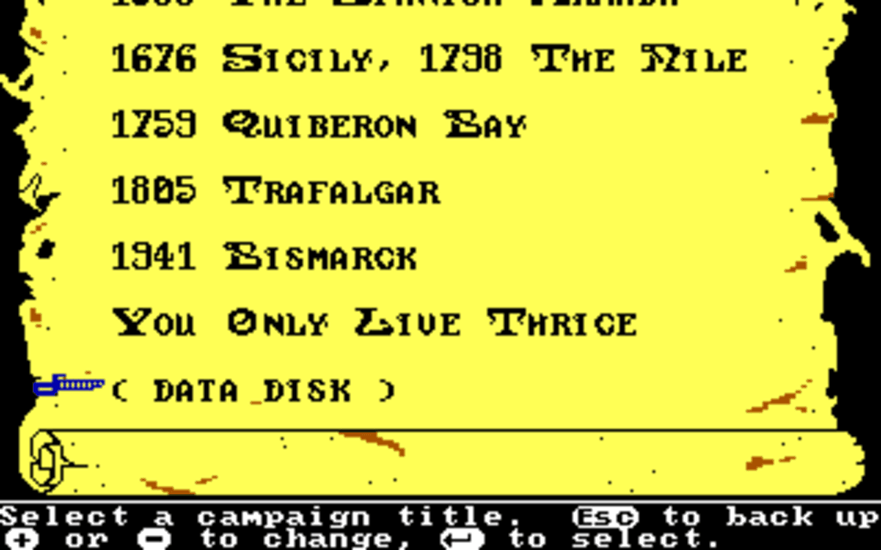 Gameplay screen of The Ancient Art of War at Sea (5/8) Gameplay screen of The Ancient Art of War at Sea (5/8)
