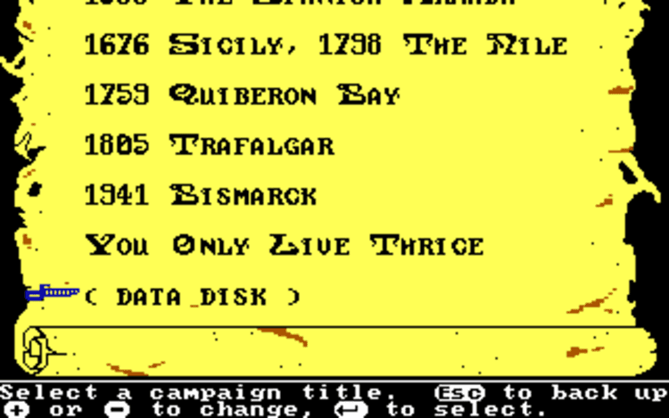 Gameplay screen of The Ancient Art of War at Sea (5/8) Gameplay screen of The Ancient Art of War at Sea (5/8)