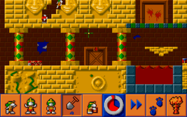 Gameplay screen of The Lemmings Chronicles (7/8) Gameplay screen of The Lemmings Chronicles (7/8)