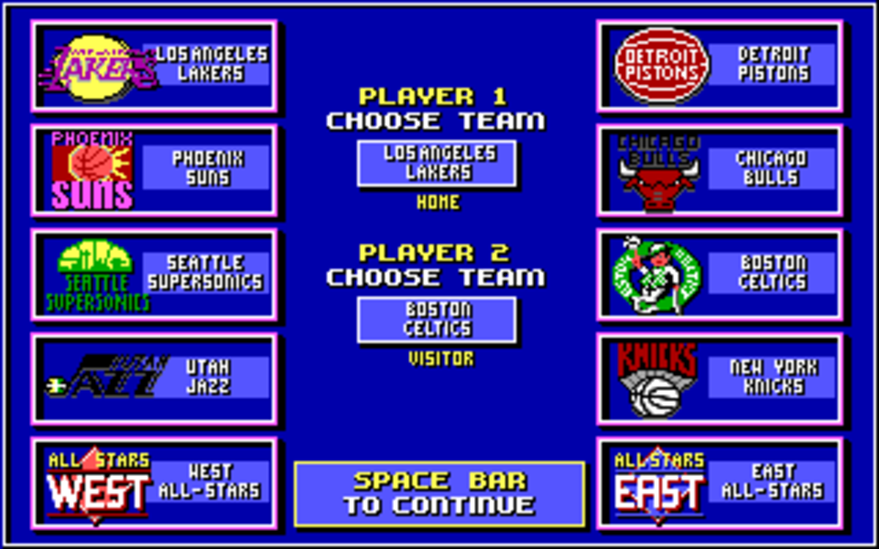Gameplay screen of Lakers versus Celtics and the NBA Playoffs (2/8) Gameplay screen of Lakers versus Celtics and the NBA Playoffs (2/8)