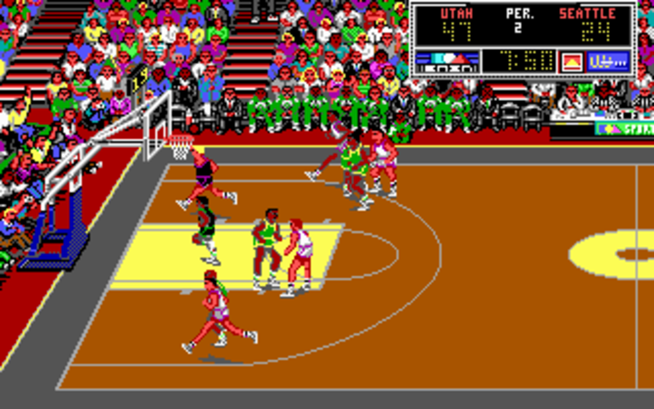 Gameplay screen of Lakers versus Celtics and the NBA Playoffs (3/8) Gameplay screen of Lakers versus Celtics and the NBA Playoffs (3/8)
