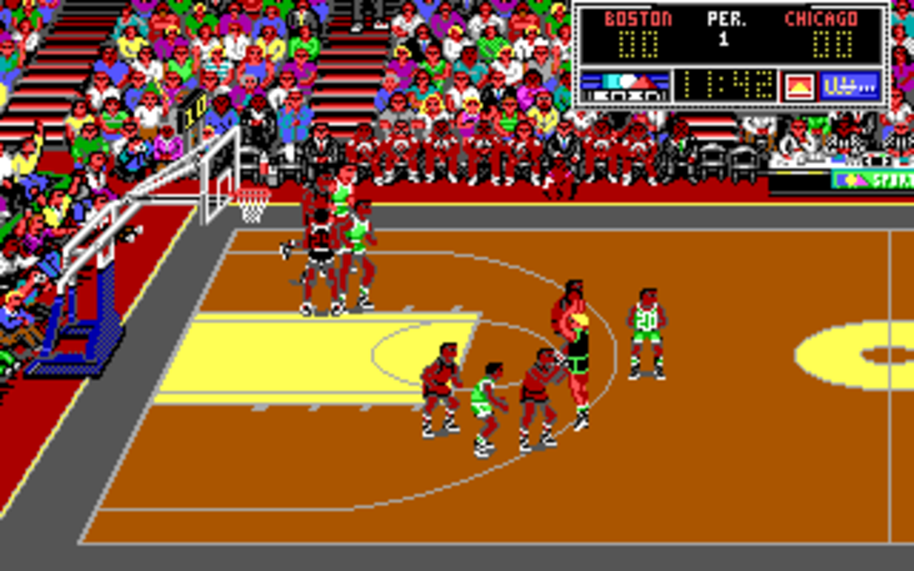 Gameplay screen of Lakers versus Celtics and the NBA Playoffs (5/8) Gameplay screen of Lakers versus Celtics and the NBA Playoffs (5/8)