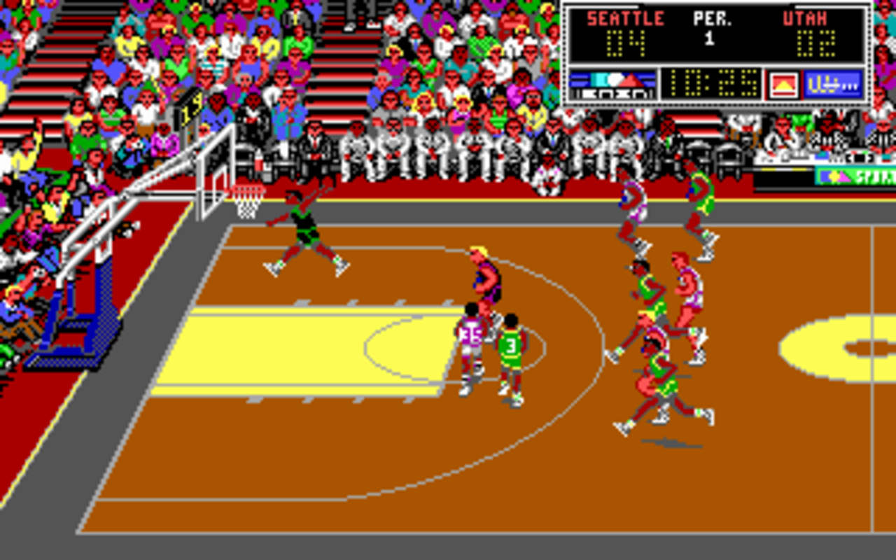Gameplay screen of Lakers versus Celtics and the NBA Playoffs (7/8) Gameplay screen of Lakers versus Celtics and the NBA Playoffs (7/8)
