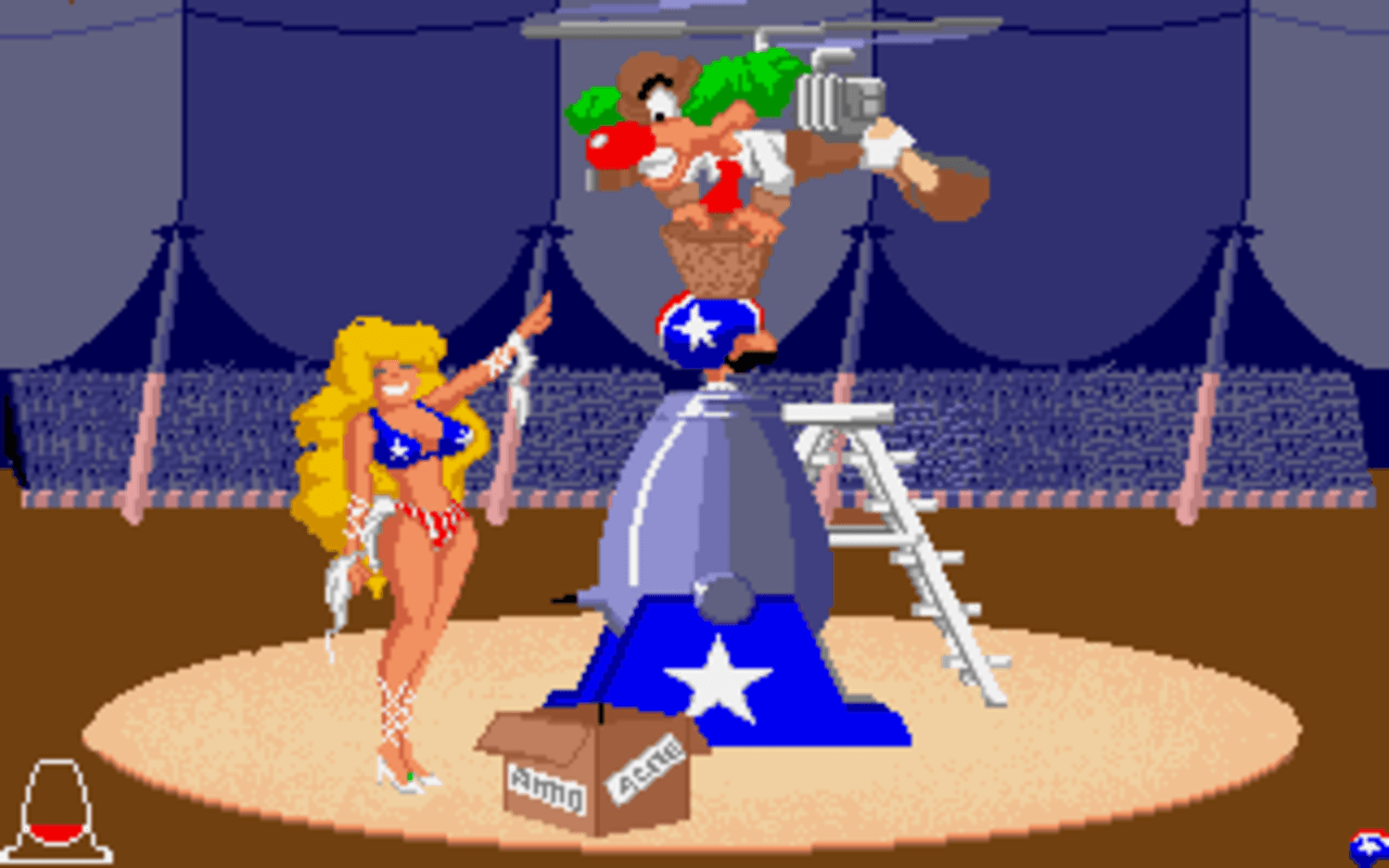 Gameplay screen of Fiendish Freddy's Big Top O' Fun (2/8) Gameplay screen of Fiendish Freddy's Big Top O' Fun (2/8)