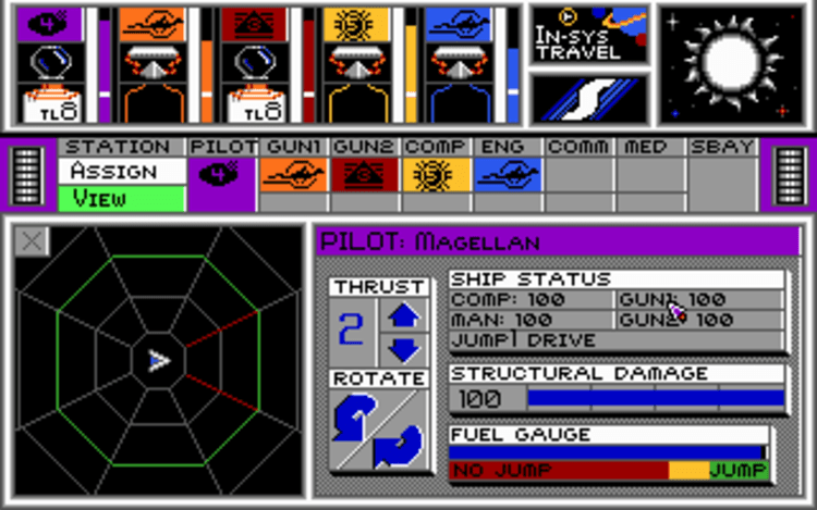 Gameplay screen of MegaTraveller 1: The Zhodani Conspiracy (2/8) Gameplay screen of MegaTraveller 1: The Zhodani Conspiracy (2/8)