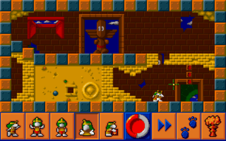 Gameplay screen of The Lemmings Chronicles (4/8) Gameplay screen of The Lemmings Chronicles (4/8)