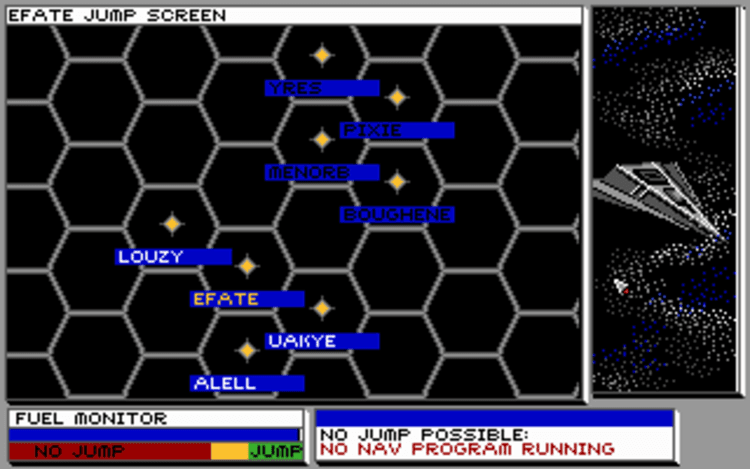 Gameplay screen of MegaTraveller 1: The Zhodani Conspiracy (5/8) Gameplay screen of MegaTraveller 1: The Zhodani Conspiracy (5/8)