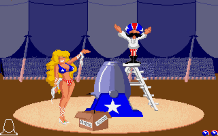 Gameplay screen of Fiendish Freddy's Big Top O' Fun (7/8) Gameplay screen of Fiendish Freddy's Big Top O' Fun (7/8)