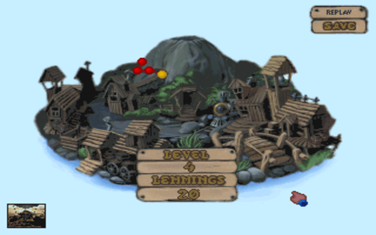 Gameplay screen of The Lemmings Chronicles (5/8) Gameplay screen of The Lemmings Chronicles (5/8)