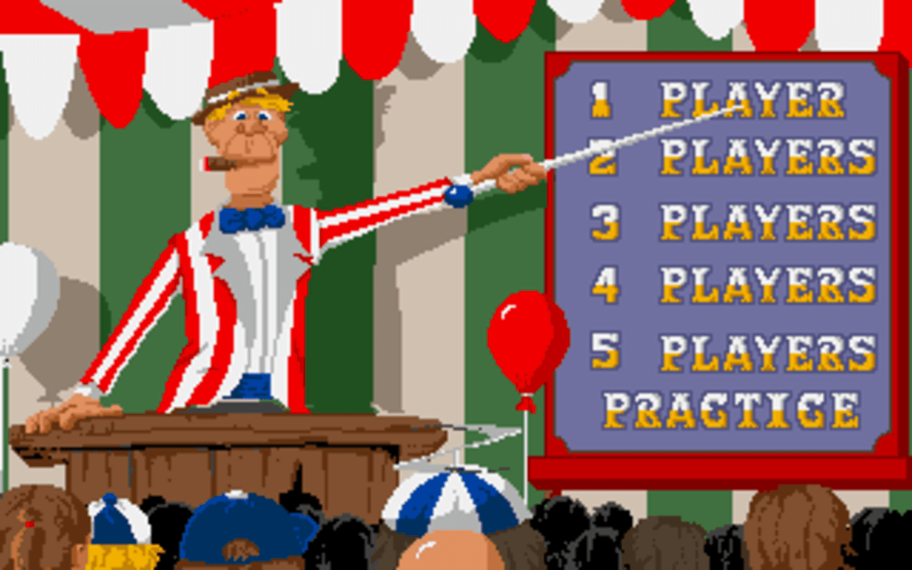 Gameplay screen of Fiendish Freddy's Big Top O' Fun (1/8) Gameplay screen of Fiendish Freddy's Big Top O' Fun (1/8)