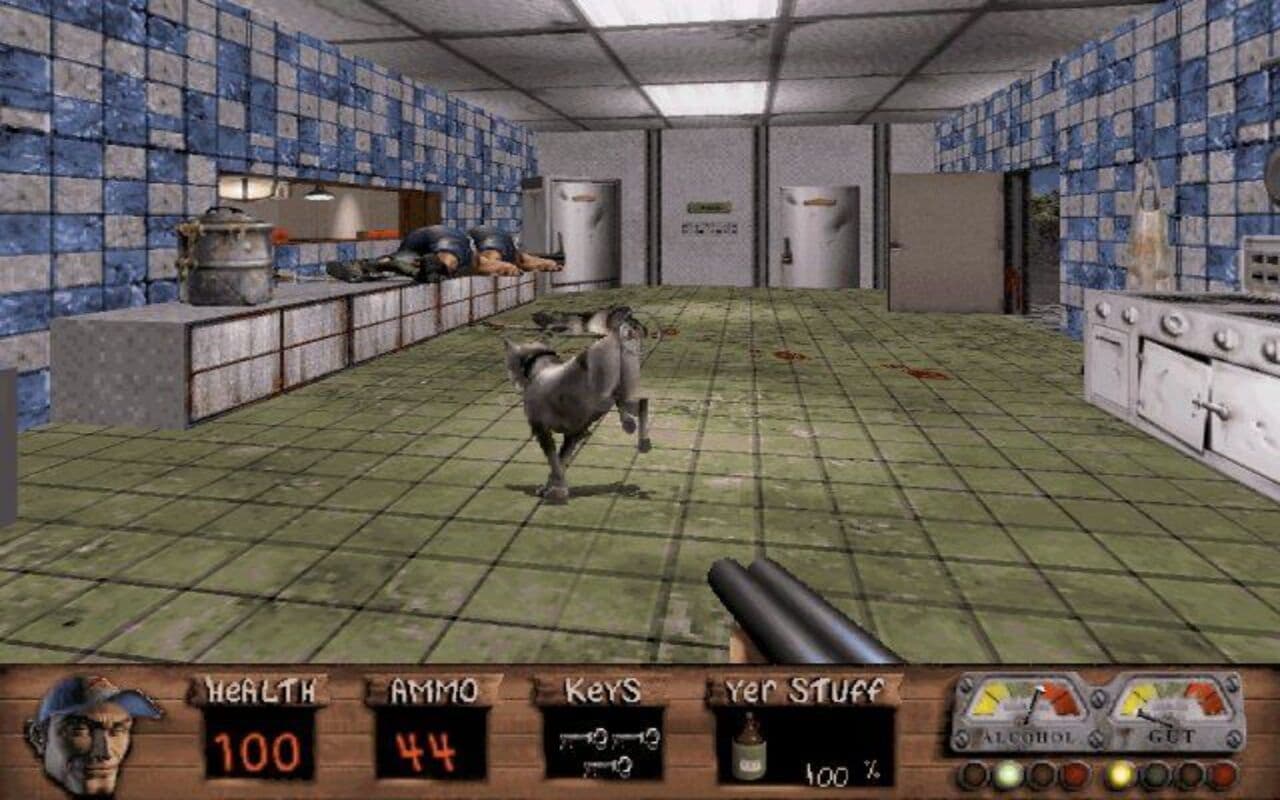 Gameplay screen of Redneck Rampage: Suckin' Grits on Route 66 (3/8) Gameplay screen of Redneck Rampage: Suckin' Grits on Route 66 (3/8)