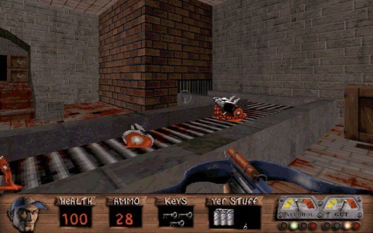 Gameplay screen of Redneck Rampage: Suckin' Grits on Route 66 (5/8) Gameplay screen of Redneck Rampage: Suckin' Grits on Route 66 (5/8)