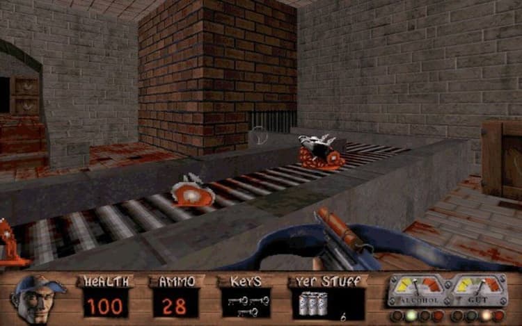 Gameplay screen of Redneck Rampage: Suckin' Grits on Route 66 (5/8) Gameplay screen of Redneck Rampage: Suckin' Grits on Route 66 (5/8)