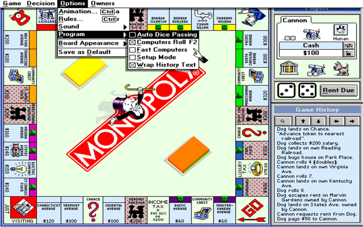 Gameplay screen of Monopoly Deluxe (8/8) Gameplay screen of Monopoly Deluxe (8/8)