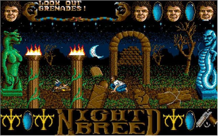 Gameplay screen of Clive Barker's Nightbreed: The Action Game (3/4) Gameplay screen of Clive Barker's Nightbreed: The Action Game (3/4)