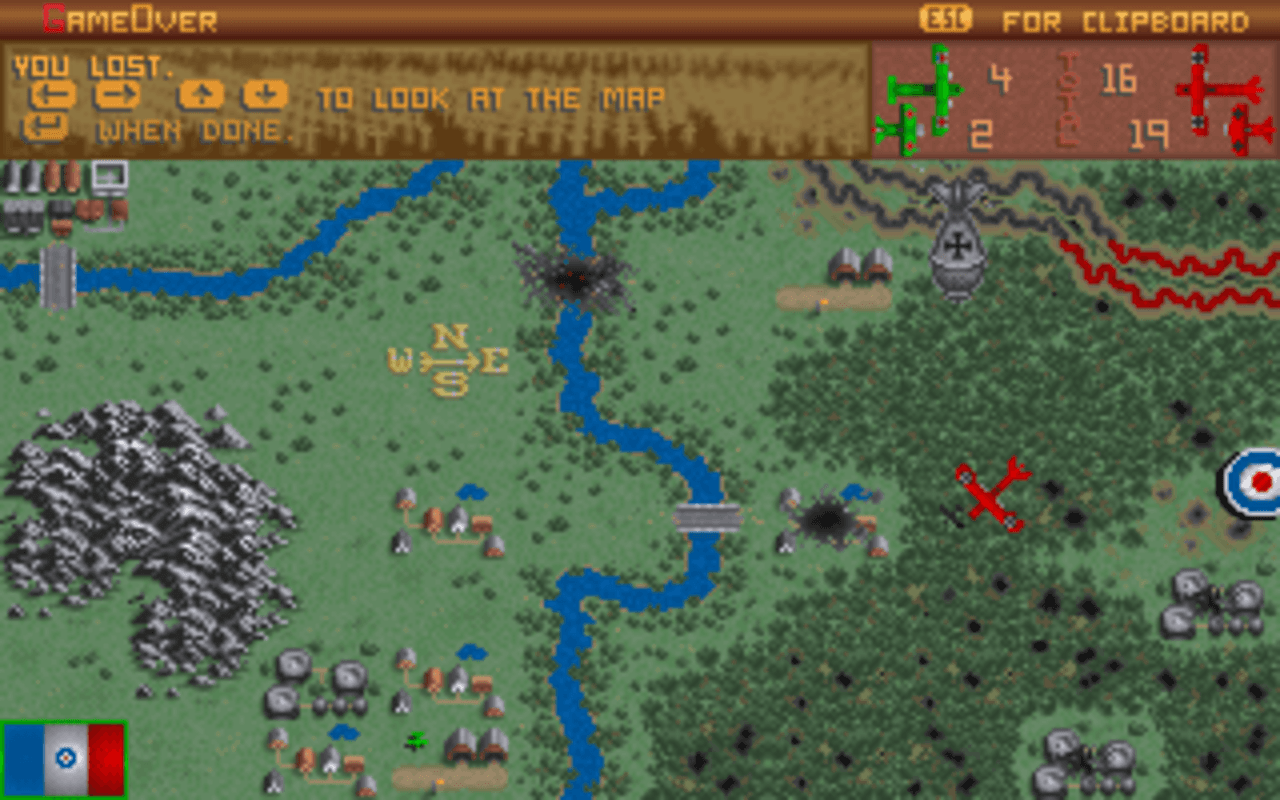 Gameplay screen of The Ancient Art of War in the Skies (7/8) Gameplay screen of The Ancient Art of War in the Skies (7/8)