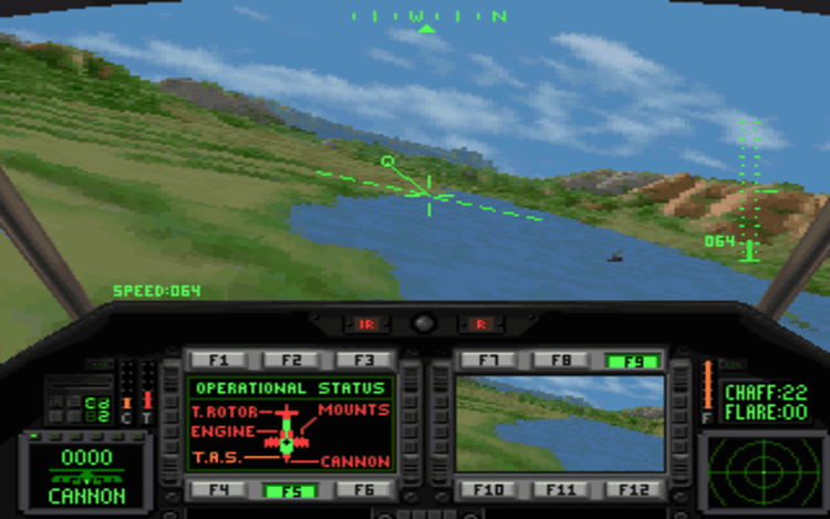 Gameplay screen of Comanche: Maximum Overkill (5/8) Gameplay screen of Comanche: Maximum Overkill (5/8)