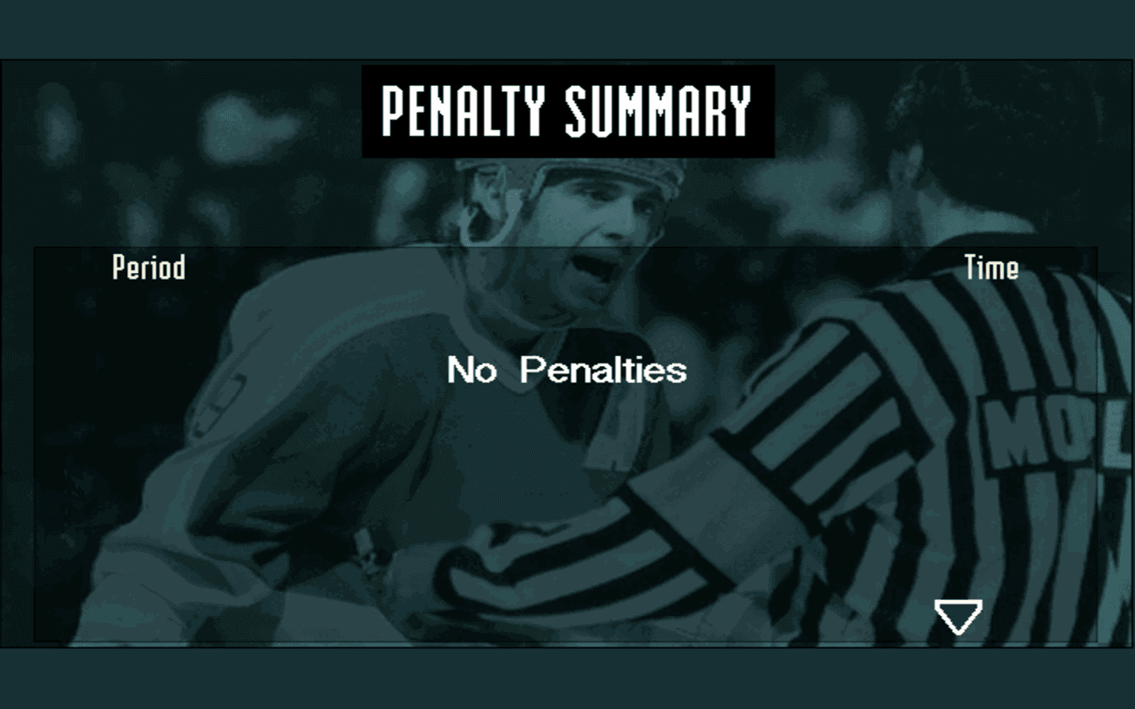 Gameplay screen of Brett Hull Hockey 95 (4/8) Gameplay screen of Brett Hull Hockey 95 (4/8)