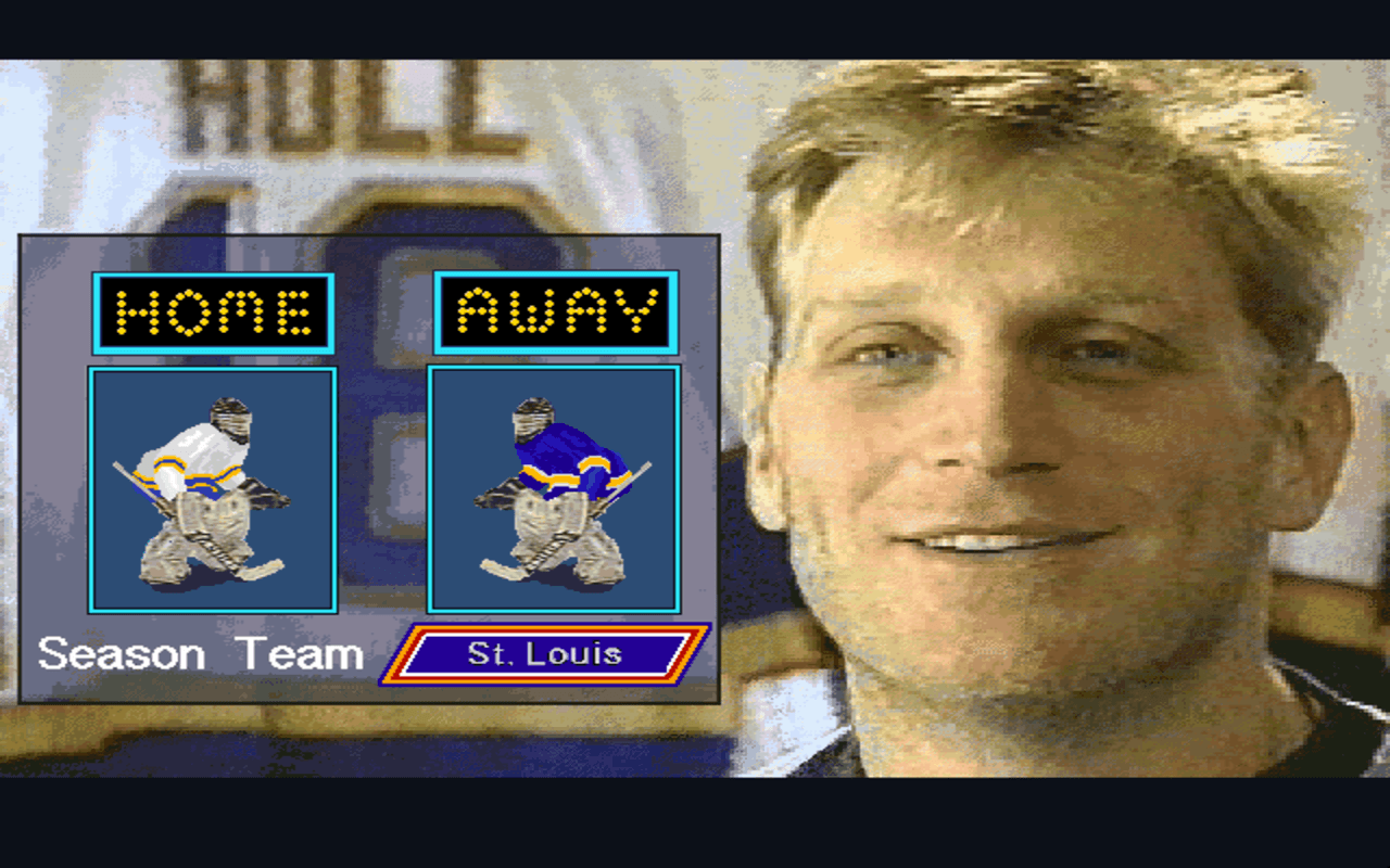 Gameplay screen of Brett Hull Hockey 95 (5/8) Gameplay screen of Brett Hull Hockey 95 (5/8)
