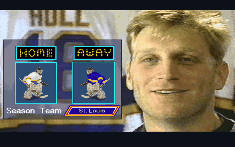 Gameplay screen of Brett Hull Hockey 95 (5/8) Gameplay screen of Brett Hull Hockey 95 (5/8)