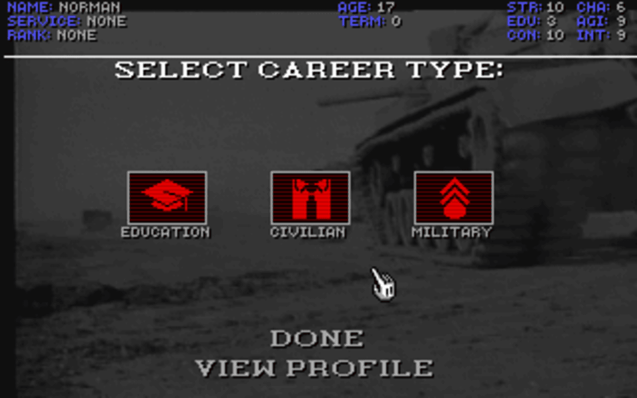 Gameplay screen of Twilight: 2000 (4/8) Gameplay screen of Twilight: 2000 (4/8)