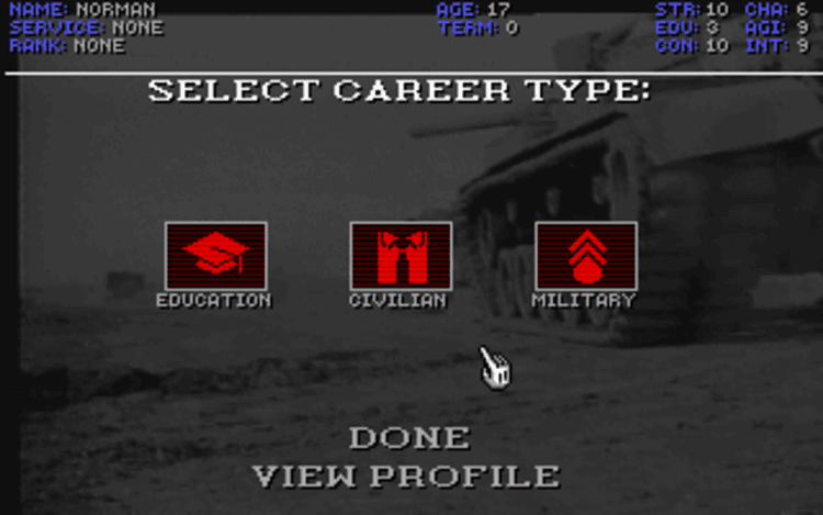 Gameplay screen of Twilight: 2000 (4/8) Gameplay screen of Twilight: 2000 (4/8)