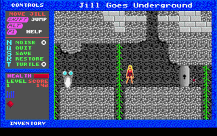 Gameplay screen of Jill of the Jungle: Jill Goes Underground (1/8) Gameplay screen of Jill of the Jungle: Jill Goes Underground (1/8)
