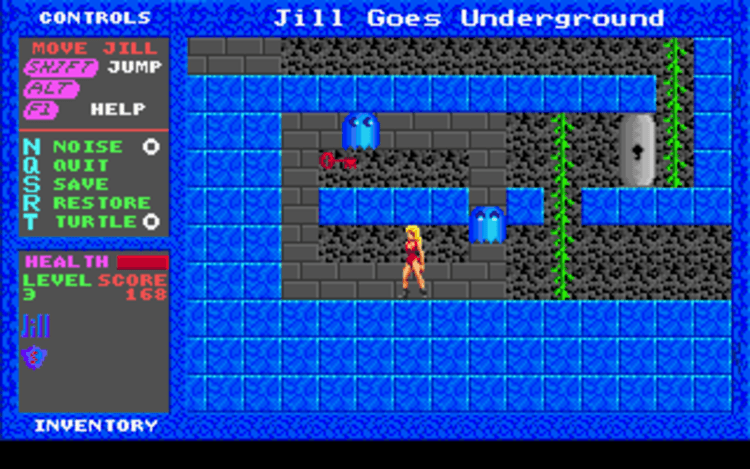 Gameplay screen of Jill of the Jungle: Jill Goes Underground (2/8) Gameplay screen of Jill of the Jungle: Jill Goes Underground (2/8)