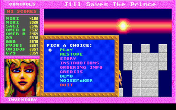 Gameplay screen of Jill of the Jungle: Jill Saves the Prince (2/8) Gameplay screen of Jill of the Jungle: Jill Saves the Prince (2/8)
