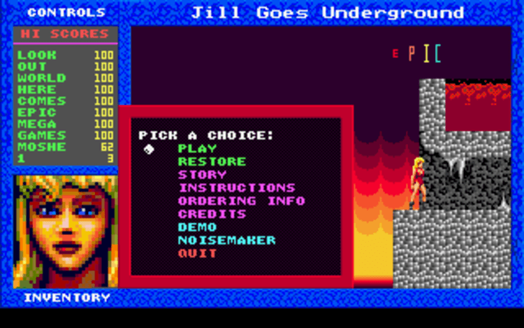 Gameplay screen of Jill of the Jungle: Jill Goes Underground (3/8) Gameplay screen of Jill of the Jungle: Jill Goes Underground (3/8)