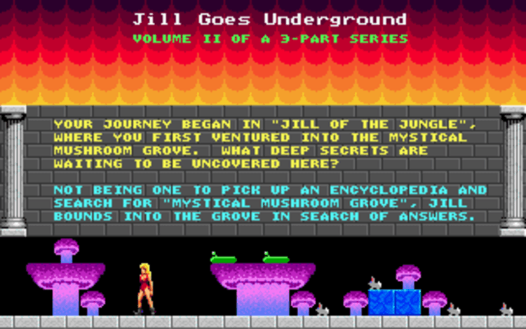 Gameplay screen of Jill of the Jungle: Jill Goes Underground (4/8) Gameplay screen of Jill of the Jungle: Jill Goes Underground (4/8)