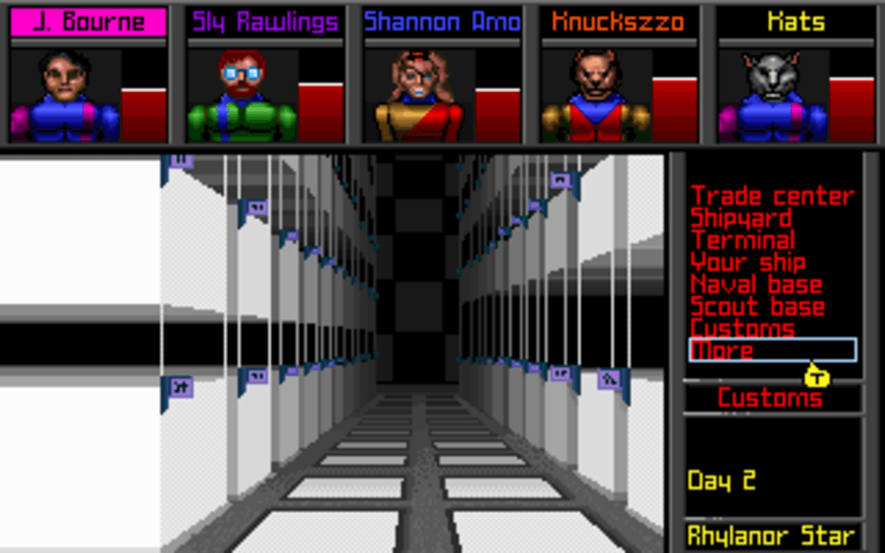 Gameplay screen of MegaTraveller 2: Quest for the Ancients (7/8) Gameplay screen of MegaTraveller 2: Quest for the Ancients (7/8)