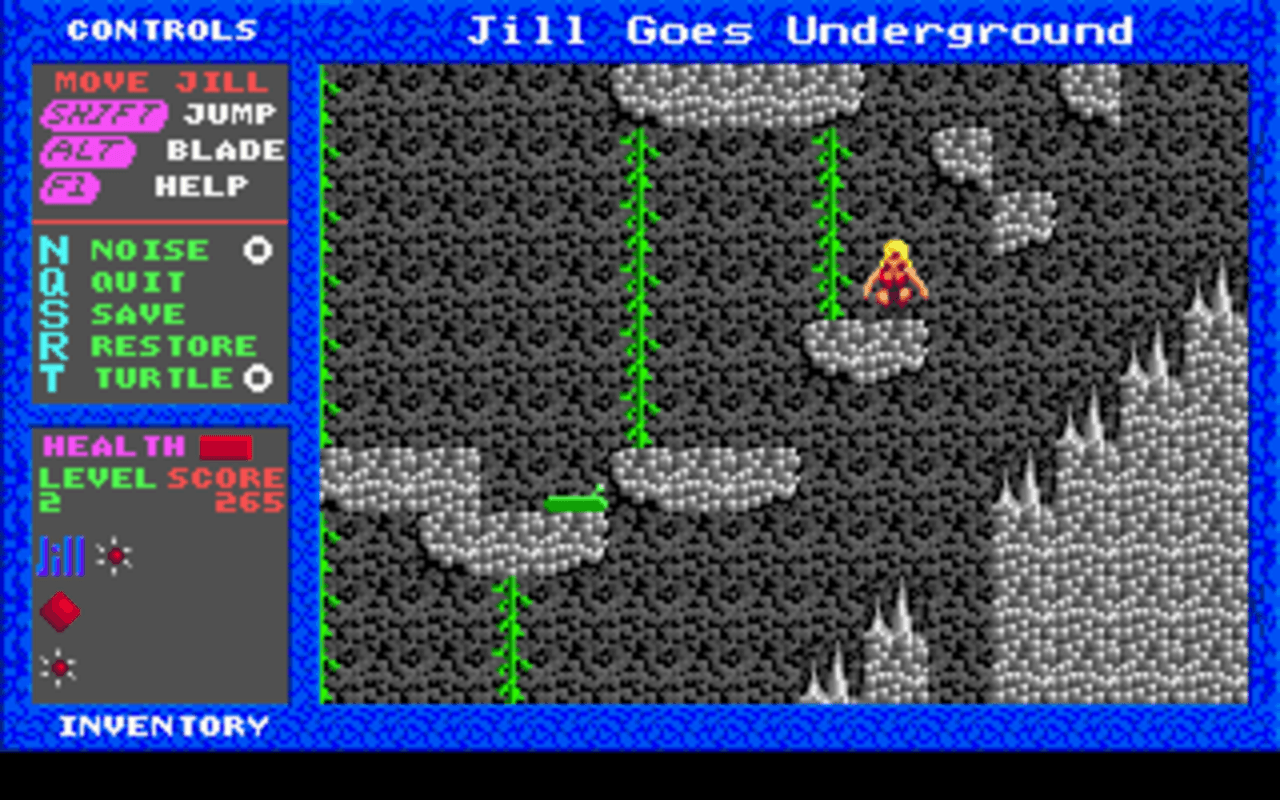 Gameplay screen of Jill of the Jungle: Jill Goes Underground (5/8) Gameplay screen of Jill of the Jungle: Jill Goes Underground (5/8)