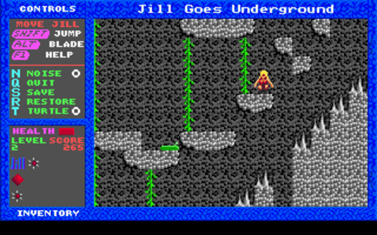 Gameplay screen of Jill of the Jungle: Jill Goes Underground (5/8) Gameplay screen of Jill of the Jungle: Jill Goes Underground (5/8)