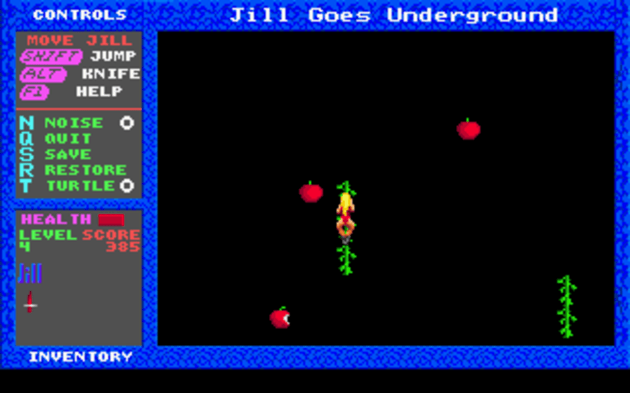 Gameplay screen of Jill of the Jungle: Jill Goes Underground (6/8) Gameplay screen of Jill of the Jungle: Jill Goes Underground (6/8)