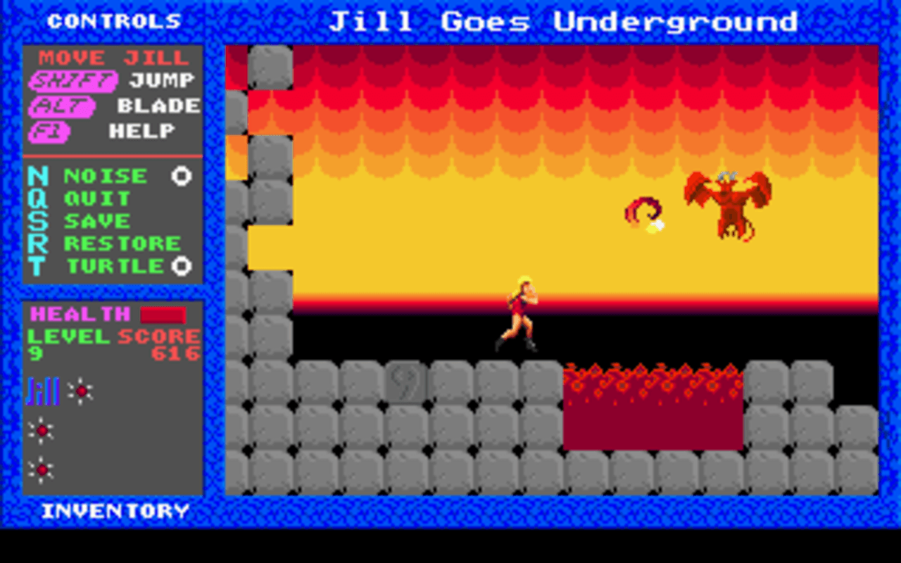 Gameplay screen of Jill of the Jungle: Jill Goes Underground (7/8) Gameplay screen of Jill of the Jungle: Jill Goes Underground (7/8)
