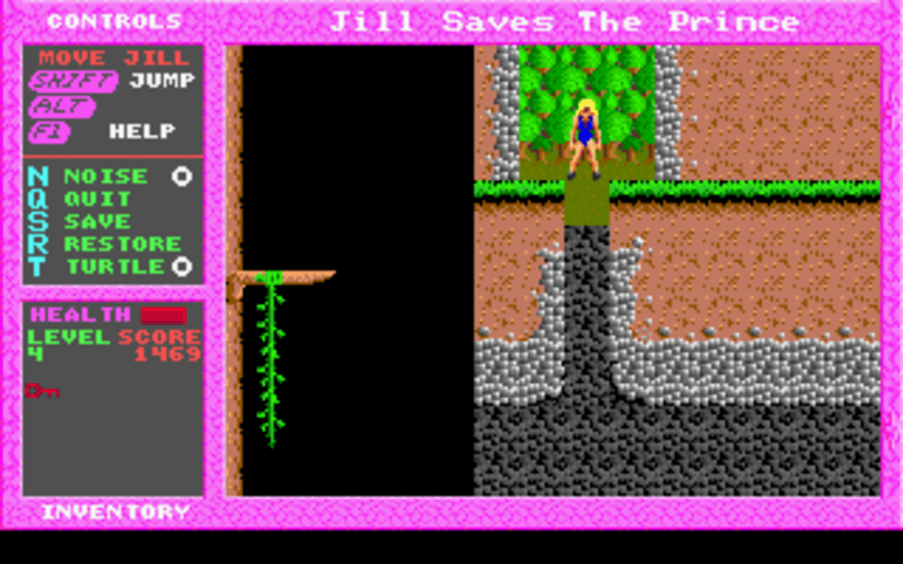 Gameplay screen of Jill of the Jungle: Jill Saves the Prince (4/8) Gameplay screen of Jill of the Jungle: Jill Saves the Prince (4/8)