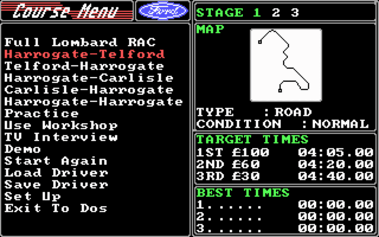 Gameplay screen of Lombard RAC Rally (2/8) Gameplay screen of Lombard RAC Rally (2/8)